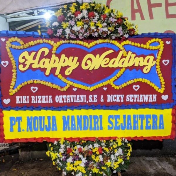 Bunga Papan Happy Wedding