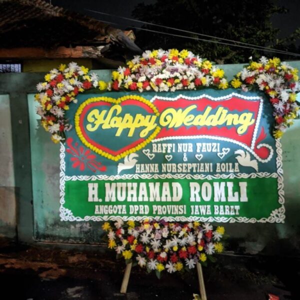 Bunga Papan Happy Wedding