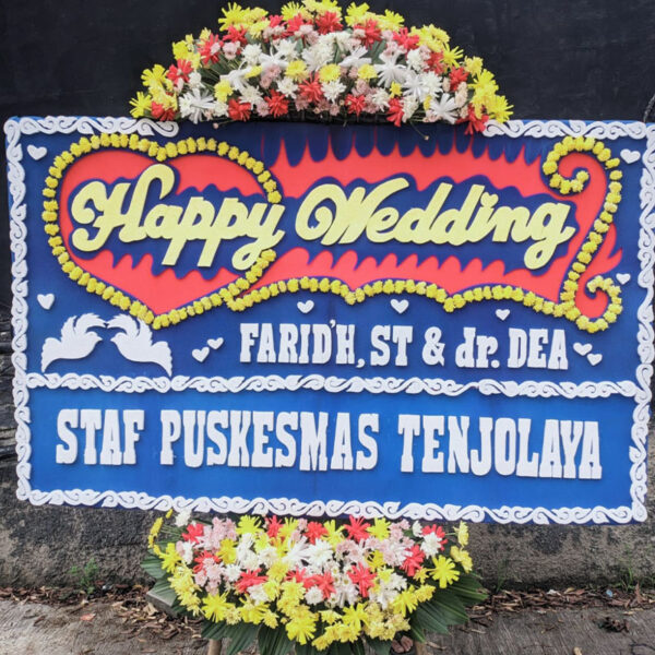 Bunga Papan Happy Wedding